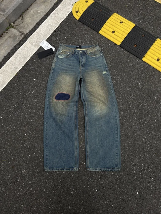 ERD Jeans 07 wide-leg distressed patch product detail image 4