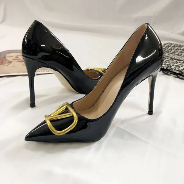 Valentino Rockstud VLOGO Pointed-Toe Stilettos Nude - 28