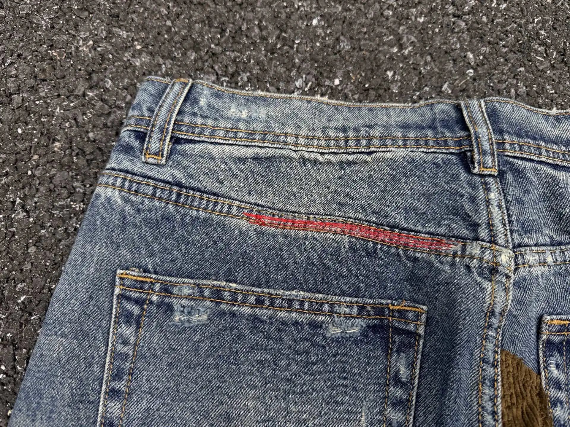 Denim Tears Patchwork Distressed Straight-Leg Jeans - 22