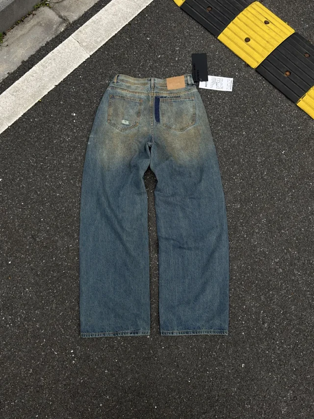 ERD Jeans 07 wide-leg distressed patch product detail image 5