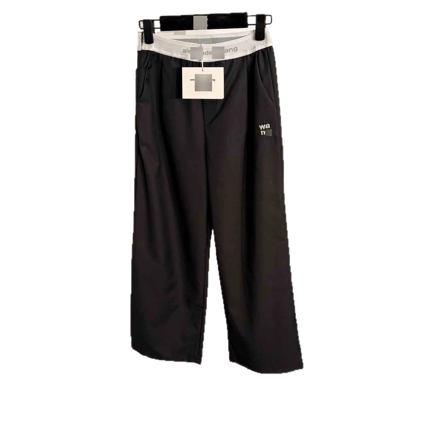 Alexander Wang Trousers Logo Waistband Wide-Leg image 5