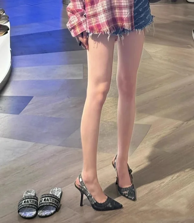 Dior High Heels J'ADIOR lace mesh pointed-toe slingback product detail image 3