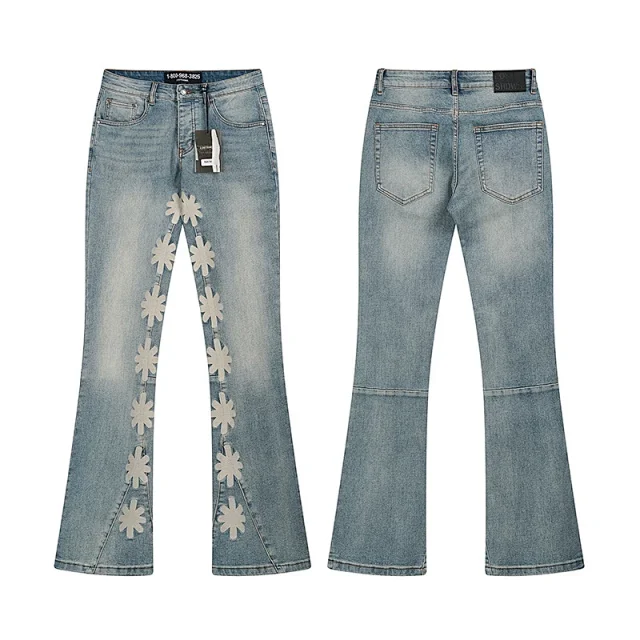 Unbranded Jeans Flared with floral appliqué product detail image 9