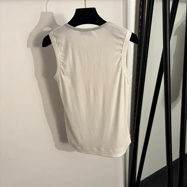 Unbranded Vests Ribbed Round-Neck Sleeveless Vest product detail image 3