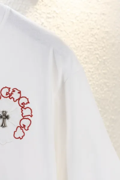 Chrome Hearts Circle Cross Black T-Shirt with Neon Green Embroidery - 18