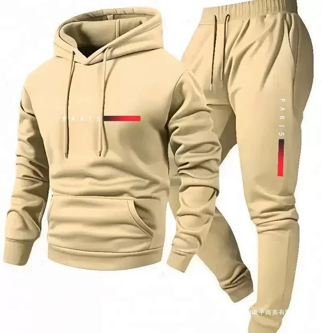 Unbranded Matching Sets Hooded Paris Graphic Sweatshirt and Jogger Set product detail image 7