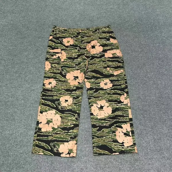 Design Camo Floral Print Cargo Pants Multicolor - 9