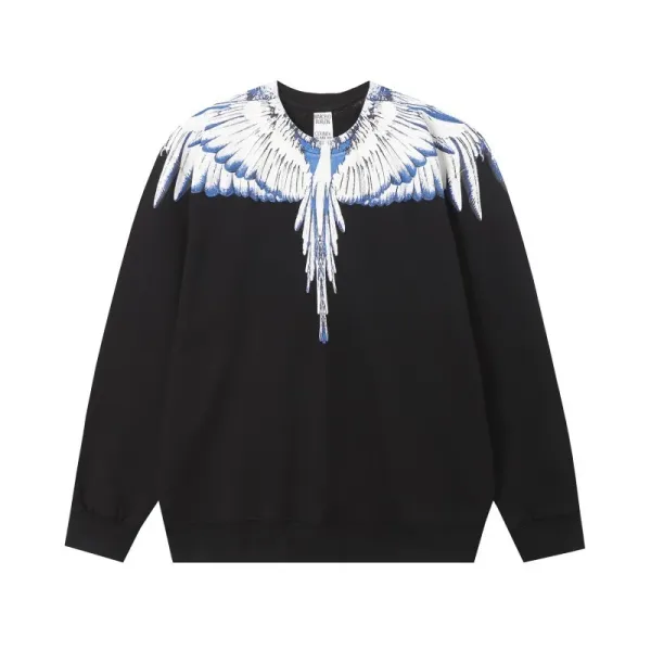 Design Feather Necklace Print Black Hoodie - 23