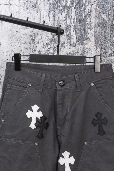 Chrome Hearts Cross Patch Distressed Denim Jeans - 6