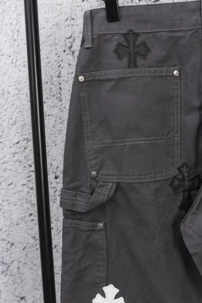 Chrome Hearts Cross Patch Distressed Denim Jeans - 11