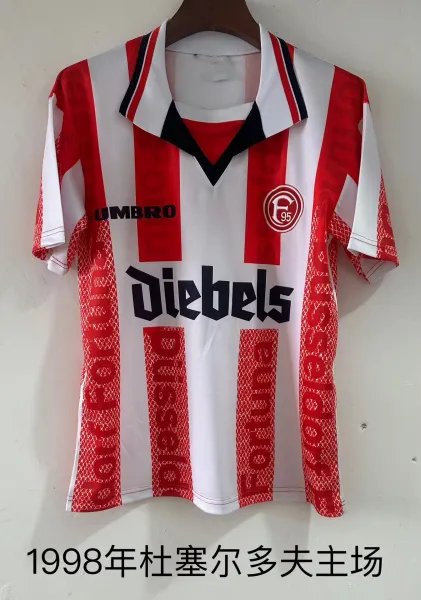 Design 1. FC Kaiserslautern 1992 Home Jersey Red White Black Purple Jersey - 29
