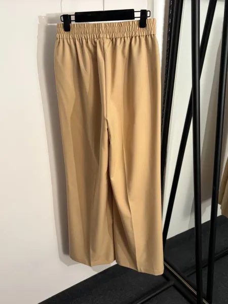Celine Wide-Leg Elastic Waist Pants Black - 5