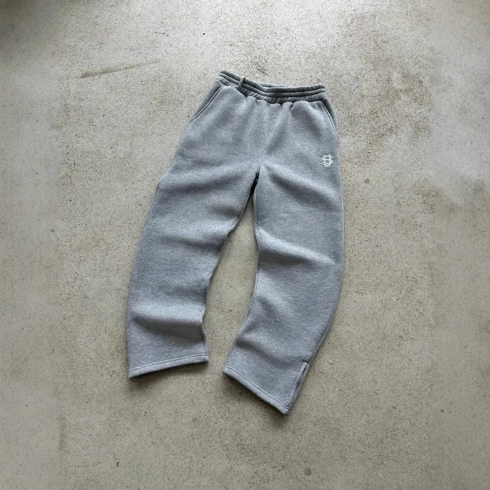 Y2K Vintage Loose Straight Sweatpants Men Embroidered 4-10BUU