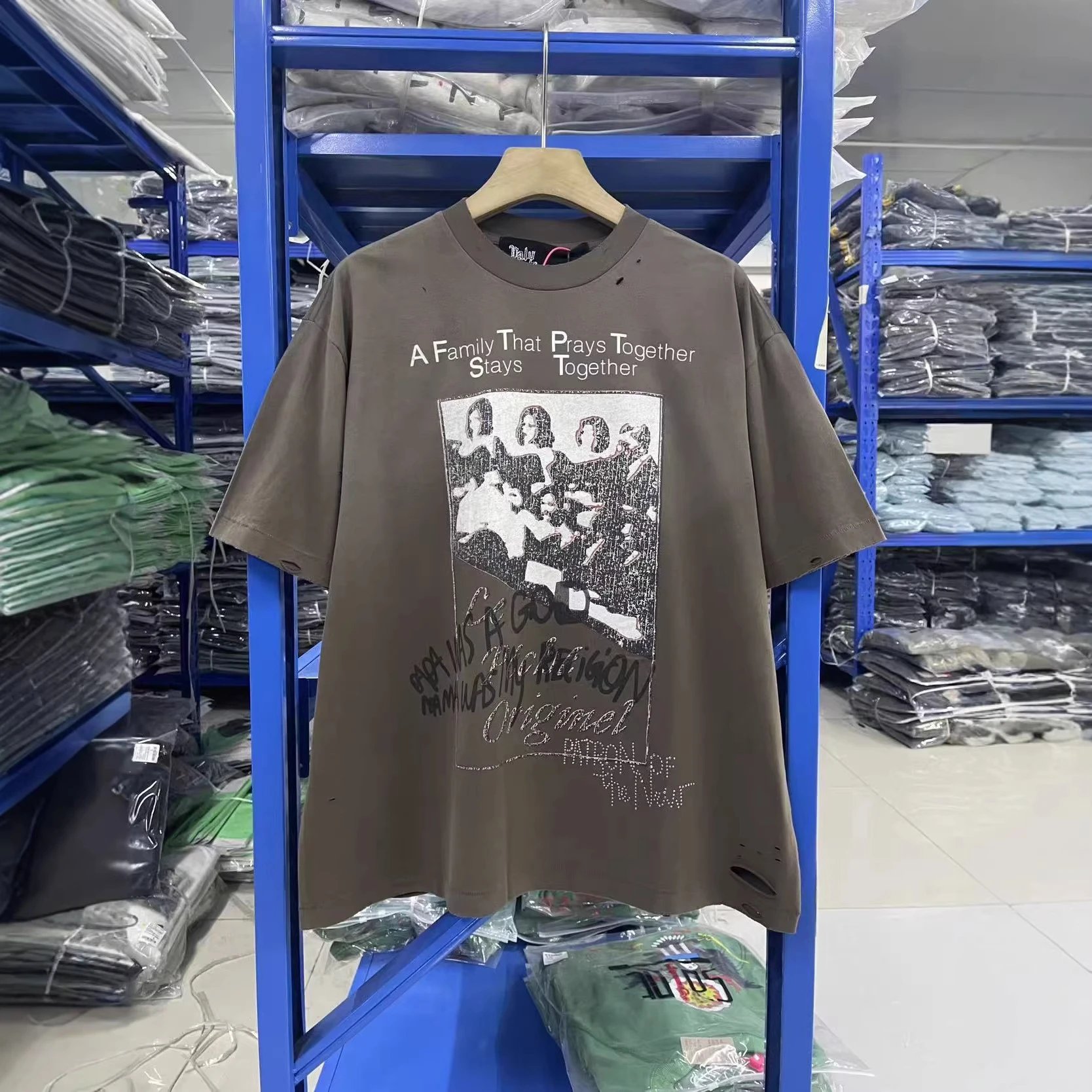 PALM ANGELS Black Graphic Print Oversized T-Shirt