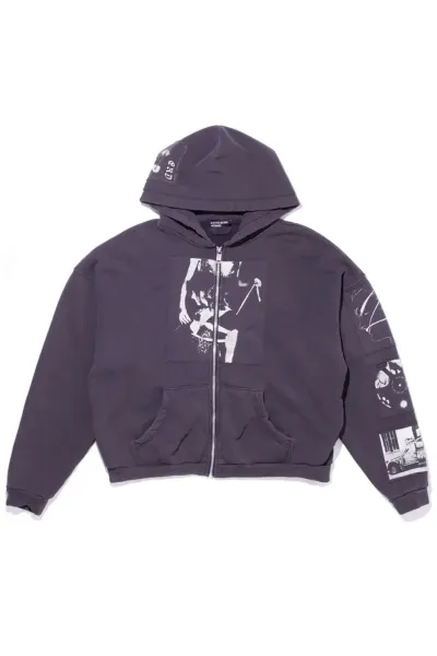 Corteiz x Unknown Artist Leather Bomber Jacket Black - 18