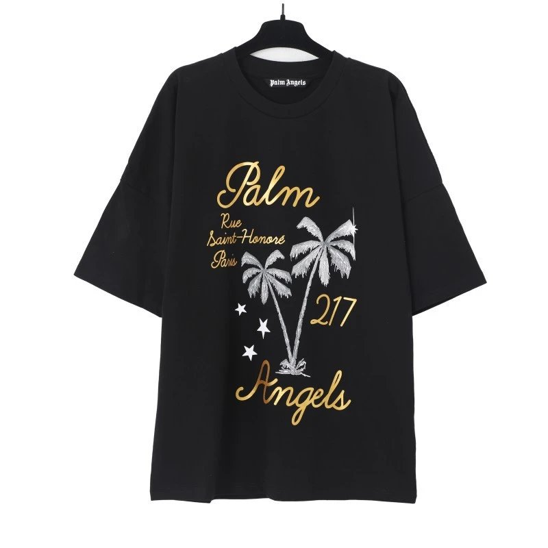 Angel Print Palm Tree Couple T-Shirt photo 5