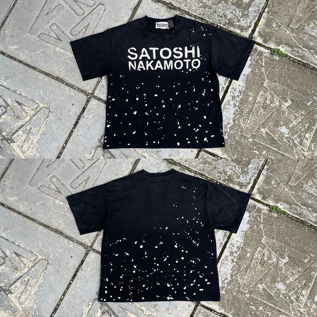 SATOSHI Print Washed Cotton T-Shirt photo 2