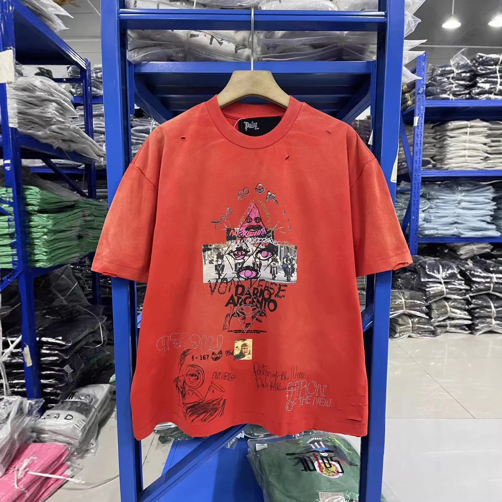 PALM ANGELS Black Graphic Print Oversized T-Shirt
