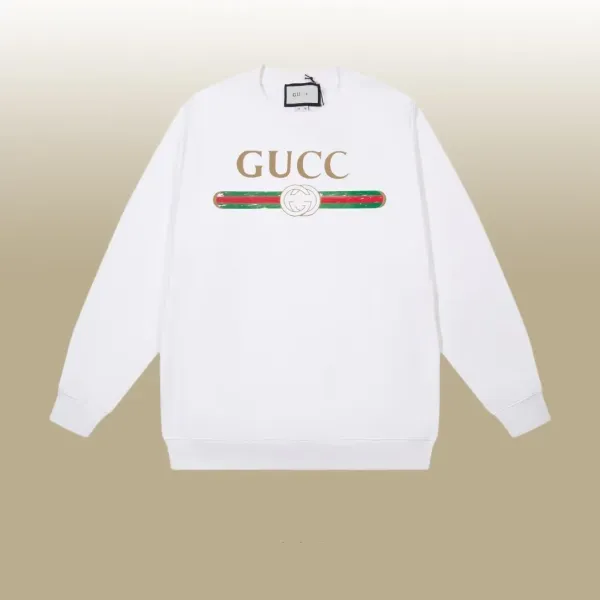 Gucci Vintage Logo White Hoodie - 1