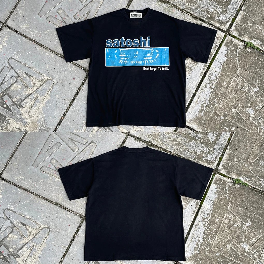 SATOSHI Print Washed Cotton T-Shirt photo 4