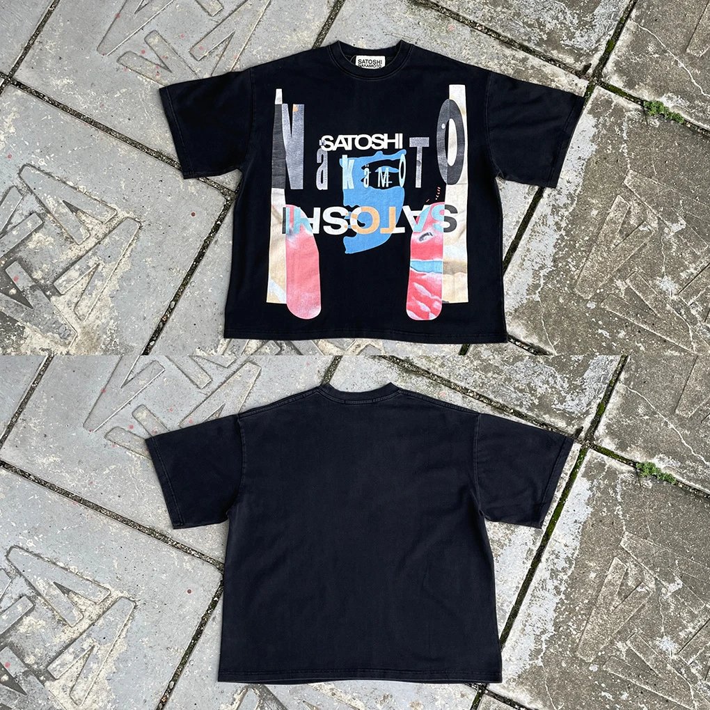 SATOSHI Print Washed Cotton T-Shirt photo 8