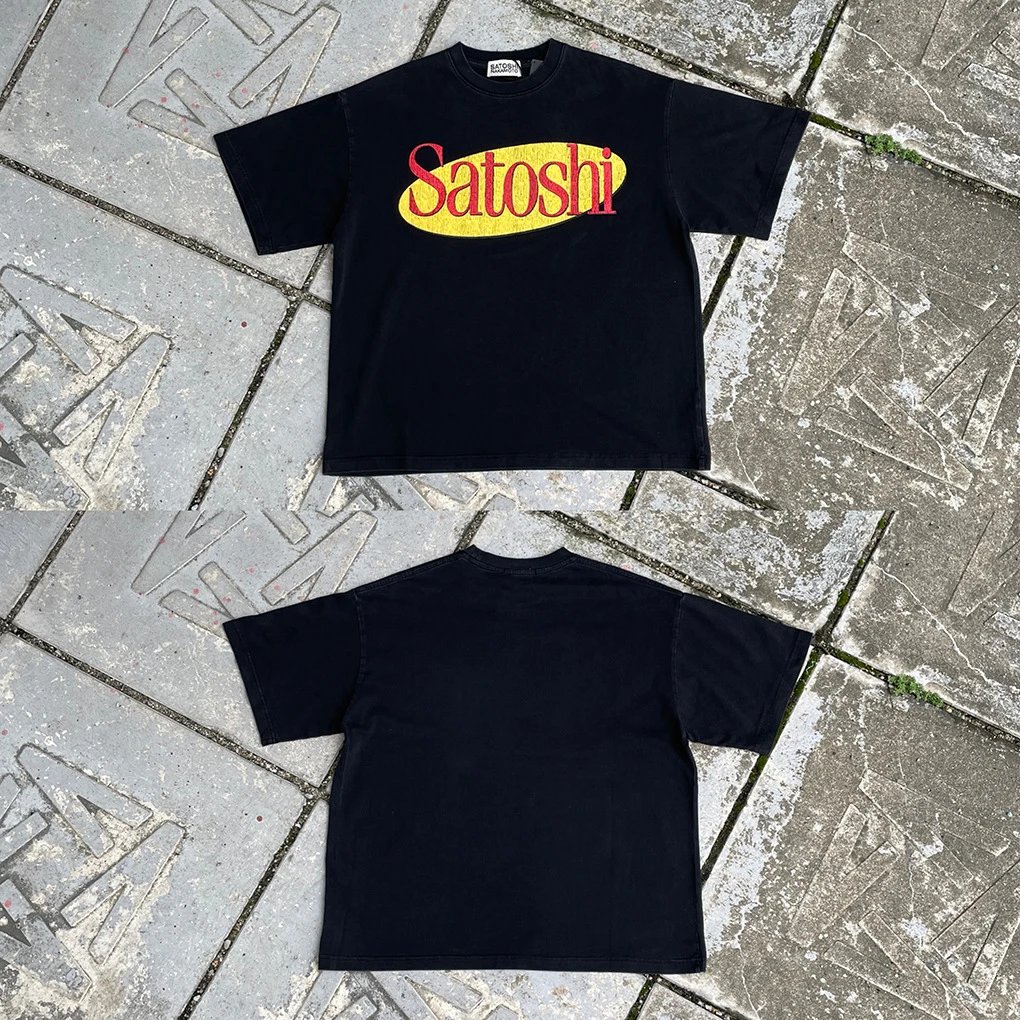 SATOSHI Print Washed Cotton T-Shirt photo 5