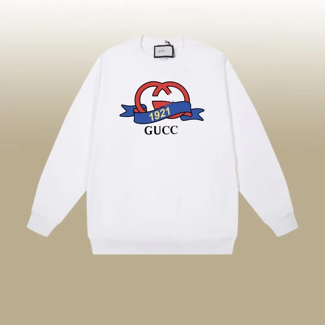 Gucci Interlocking G Graffiti Print White Hoodie - 23
