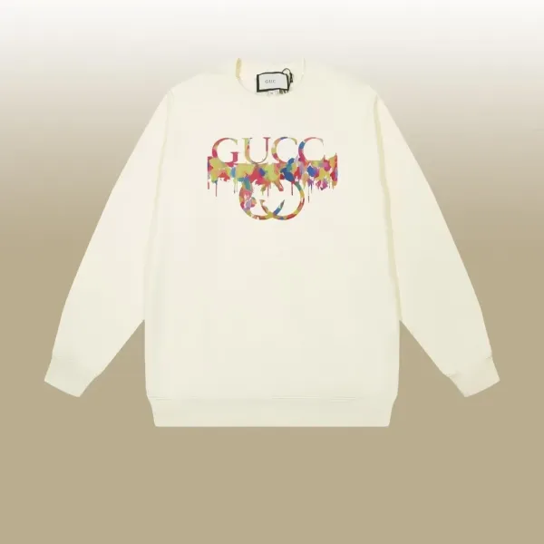Gucci Paint Splatter GG Logo Crewneck Sweatshirt - 1