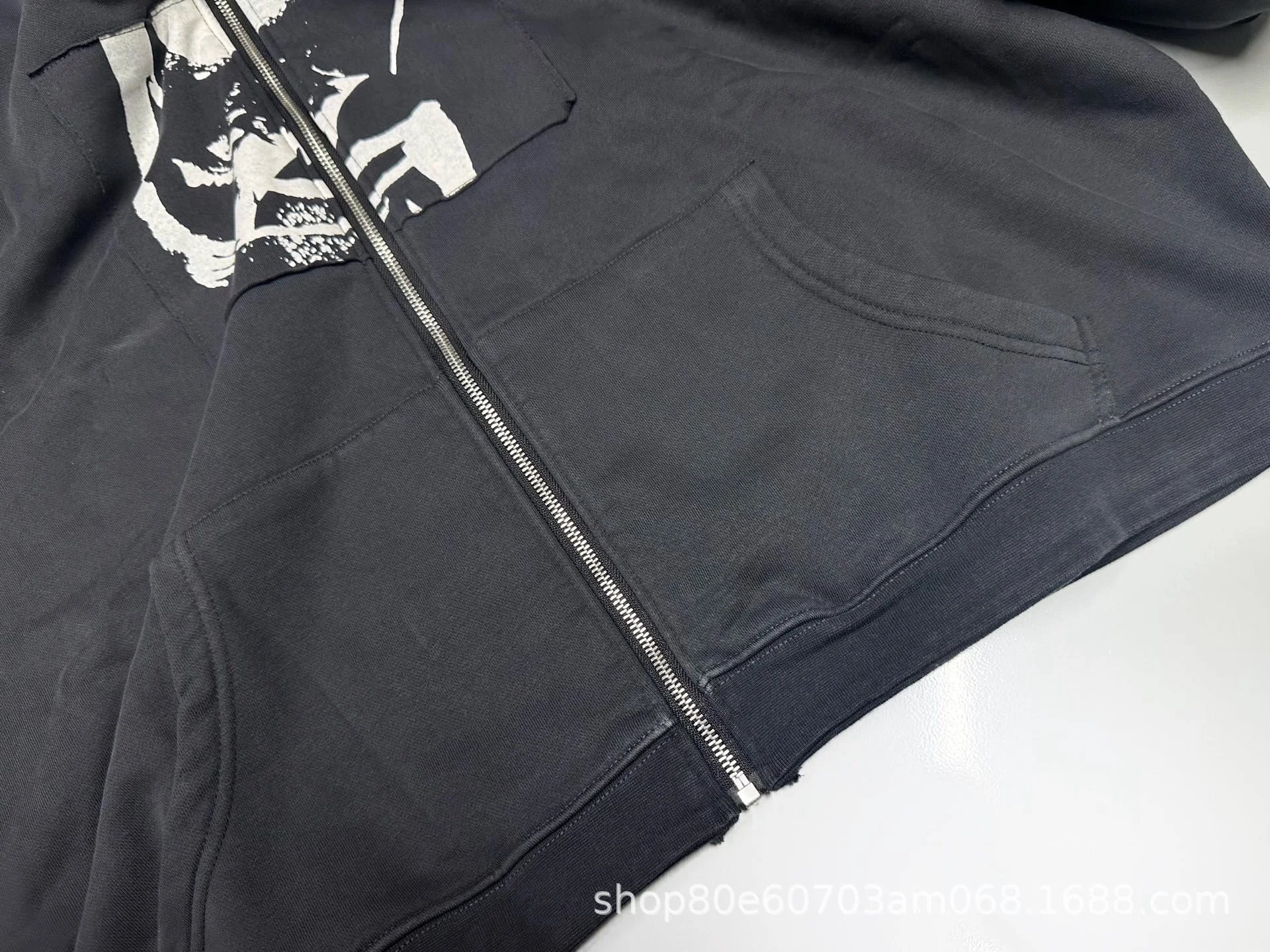 Corteiz x Unknown Artist Leather Bomber Jacket Black - 7