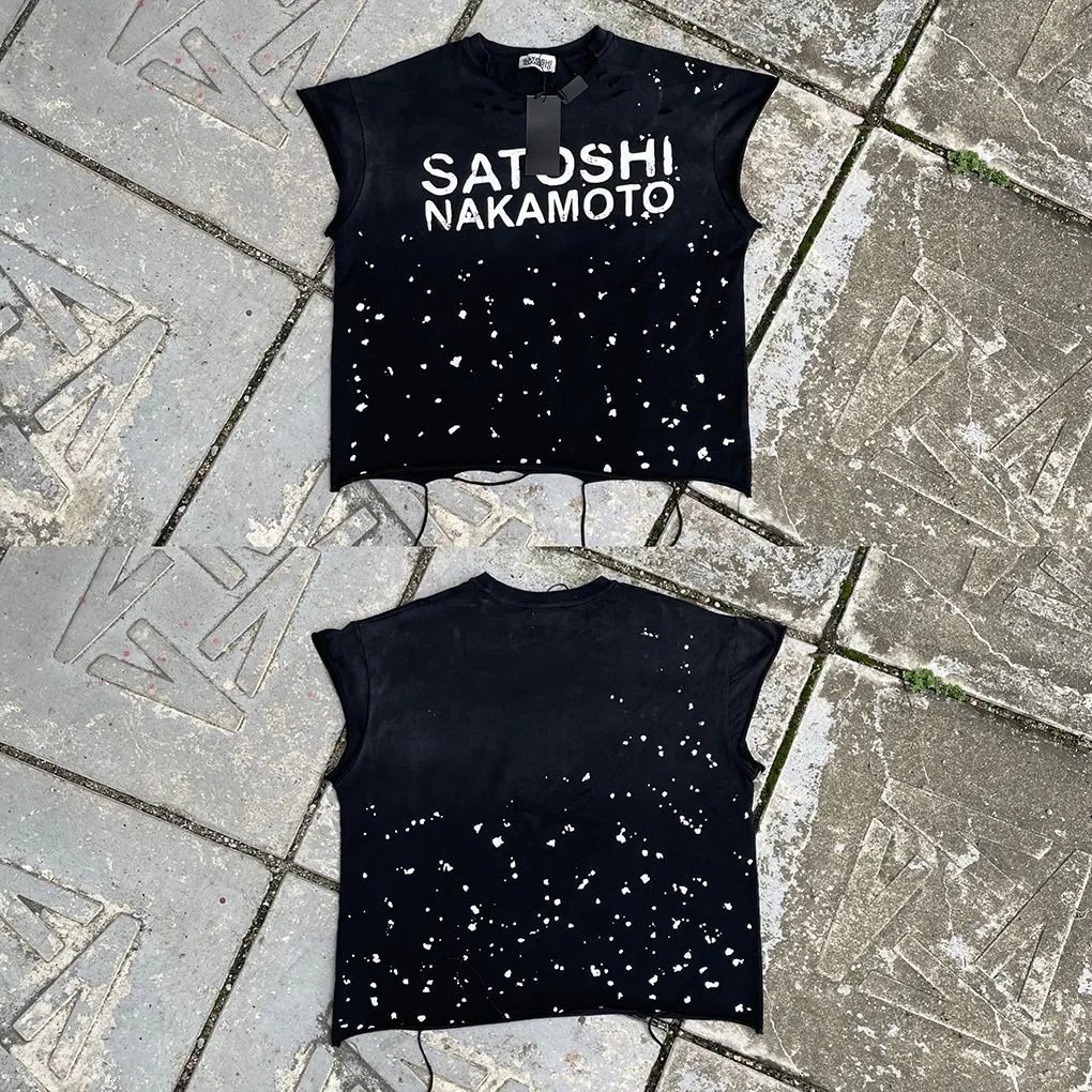 SATOSHI Print Washed Cotton T-Shirt photo 3