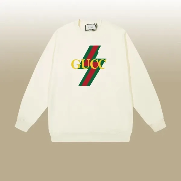 Gucci Lightning Bolt Logo Off-White Hoodie - 1