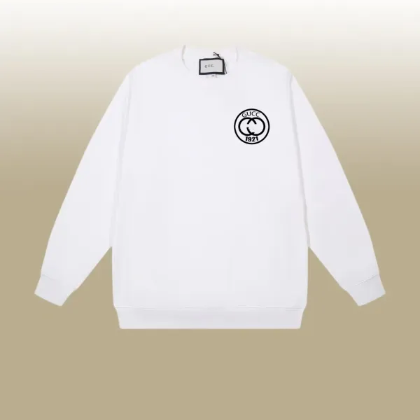 Gucci Logo Patch White Hoodie - 1