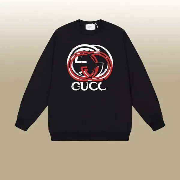 Gucci GG Circle Print Black Hoodie - 1