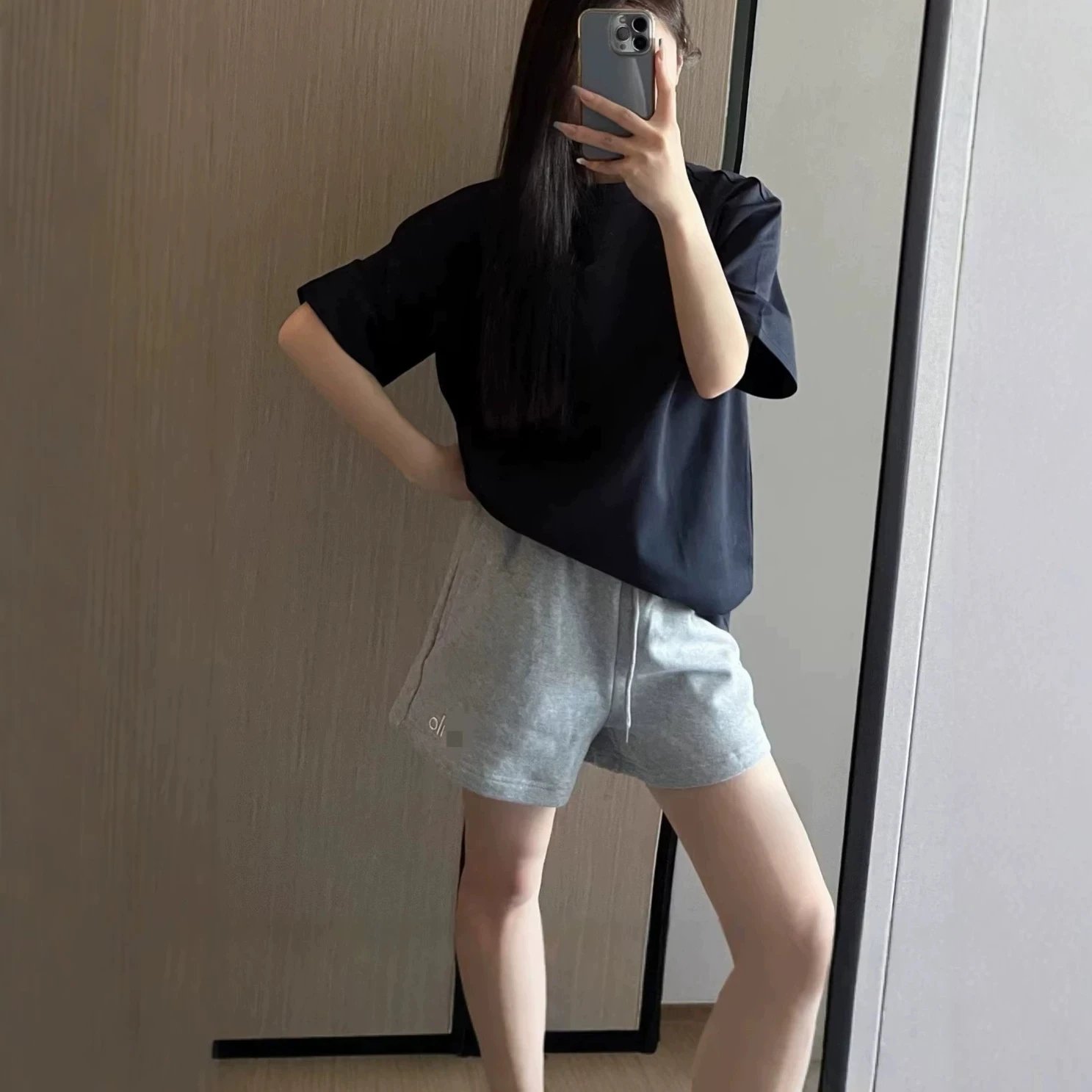 AL Cotton Shorts Black Gray Brown Red Casual Sport Shorts
