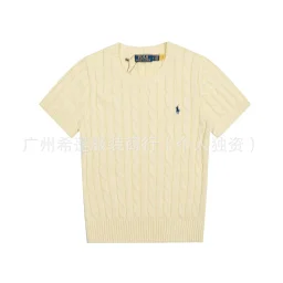 thumbnail for Classic four-season polo collar solid color pony embroidered knit short-sleeve shirt