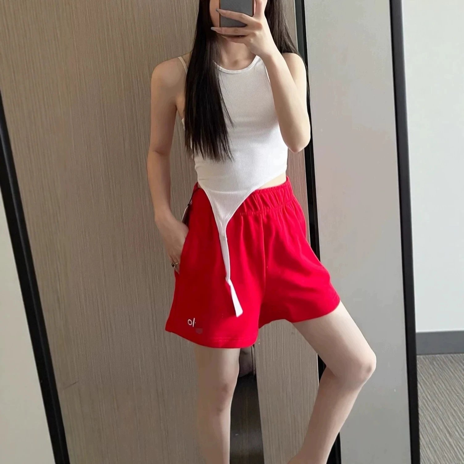 AL Cotton Shorts Black Gray Brown Red Casual Sport Shorts