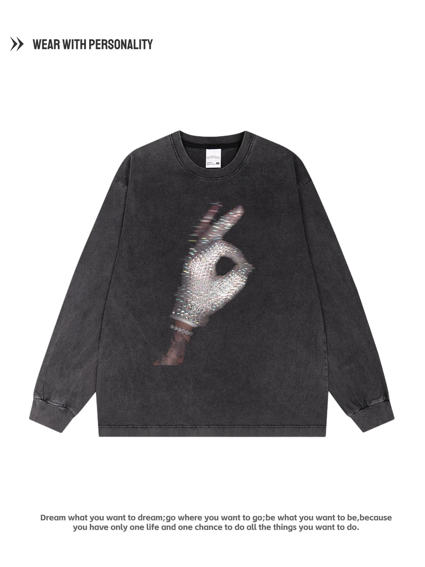 Washed black long sleeves