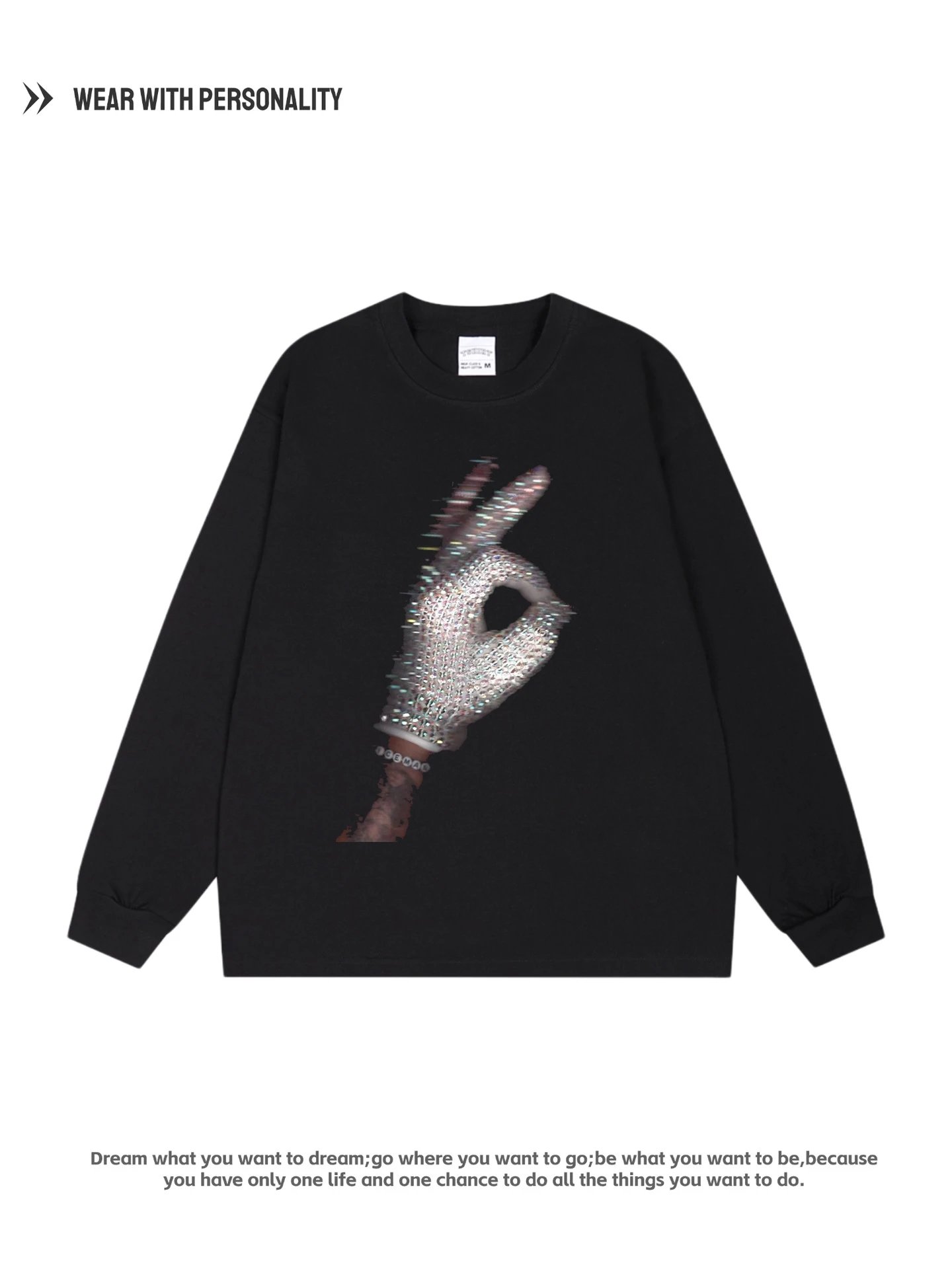Black long-sleeved