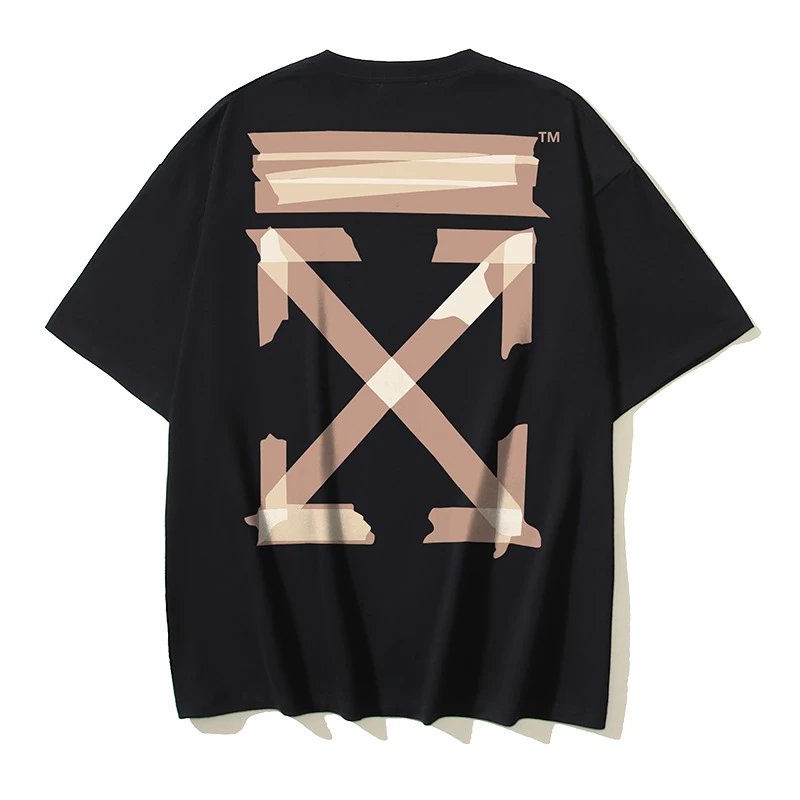 Off White Arrow Print Black Graphic T-Shirt