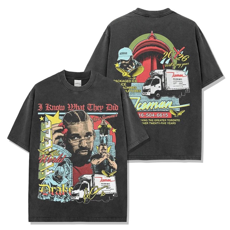 Black Graphic Print Oversized T-Shirt