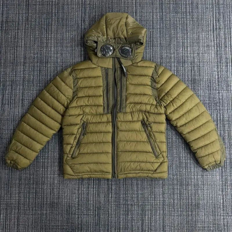 C.P. Company Puffer Jacket Goggle Green