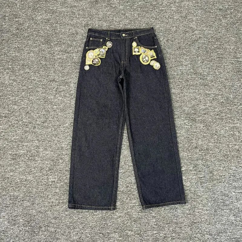 Denim Jeans Assorted Colors Embroidered Patchwork Style