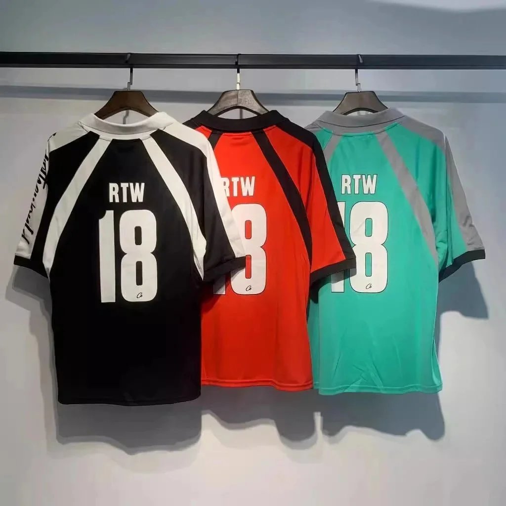 Corteiz Football Jerseys Short-Sleeve Polo Jersey with Number 18 Back Print image 2
