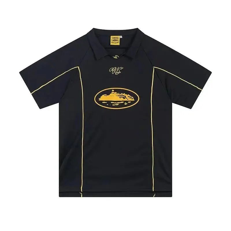 Corteiz Football Jerseys Short-Sleeve Polo Jersey with Number 18 Back Print image 4