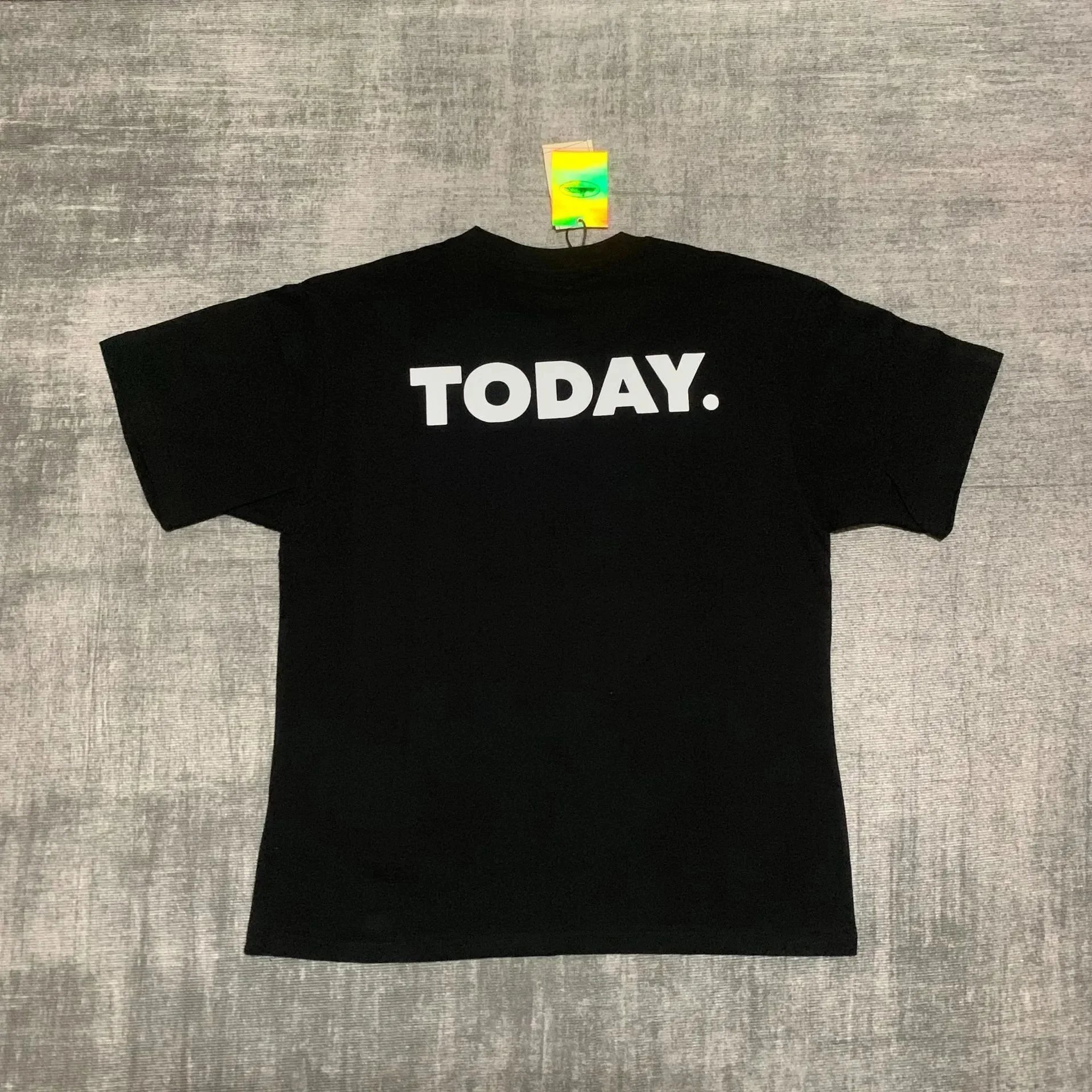 Cotton T-Shirt White Black Graphic Print Casual Tee