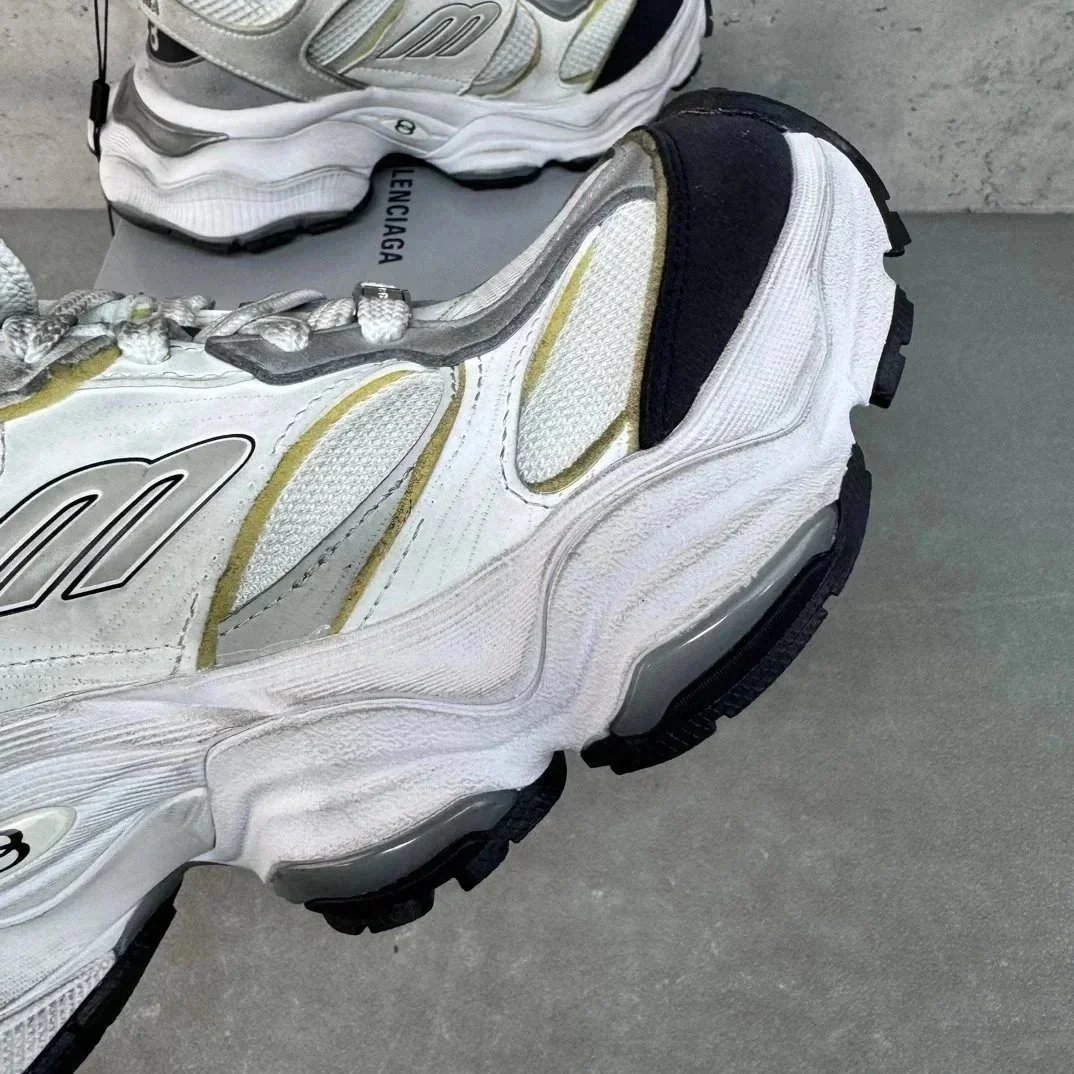 Balenciaga Track 8 White Silver Blue Chunky Sneakers