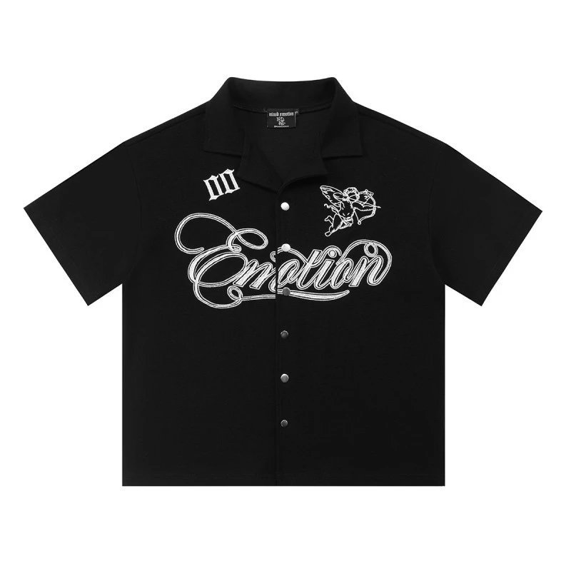 Mixed Emotions T-Shirts Graphic rhinestone T-shirt — EM 19#Black