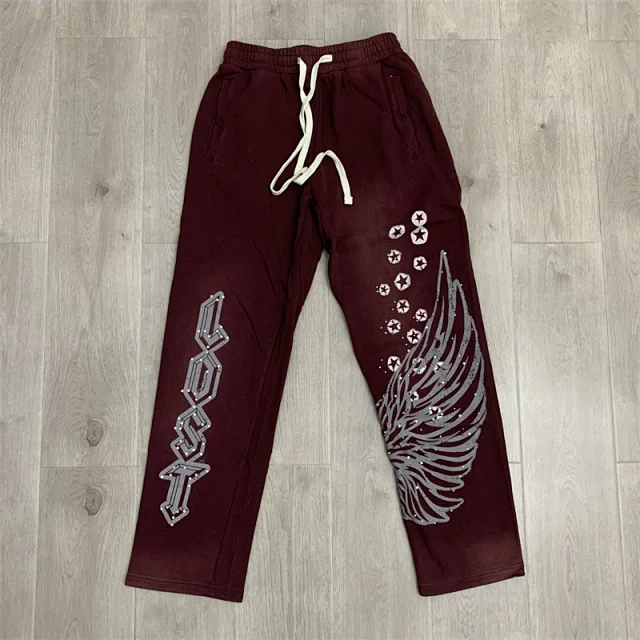 Lost Tracksuits Rhinestone Logo Distressed Zip-Up Hoodie and Jogger Set product detail image 29