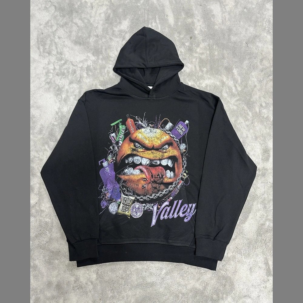 Unbranded Hoodies & Sweatshirts Graphic-print pullover hoodie — VA 08 Black
