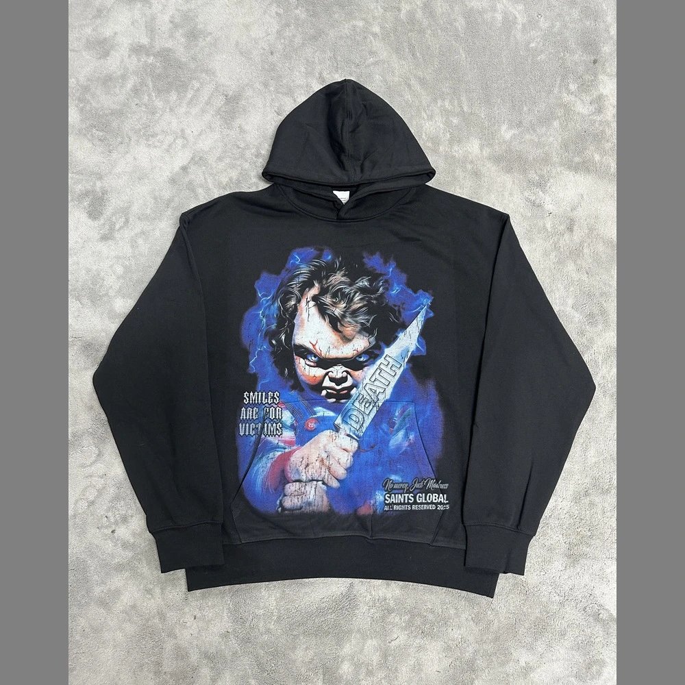 Unbranded Hoodies & Sweatshirts Graphic-print pullover hoodie — VA 16 Black